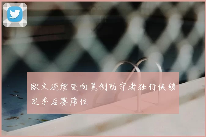欧文连续变向晃倒防守者独行侠锁定季后赛席位