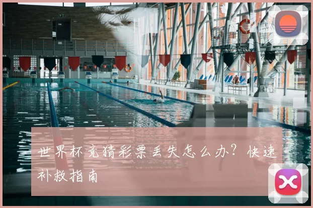 世界杯竞猜彩票丢失怎么办？快速补救指南